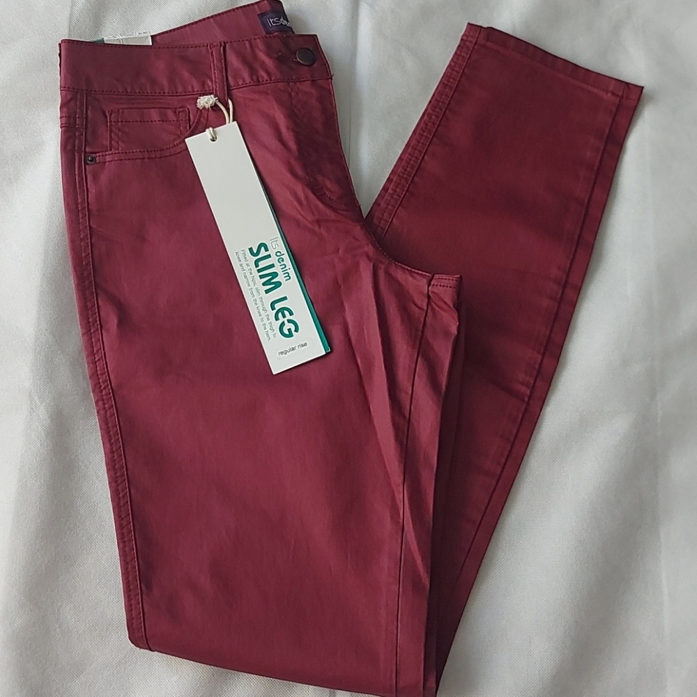 NWT Its denim coated slim leg jean -  size 8 tall